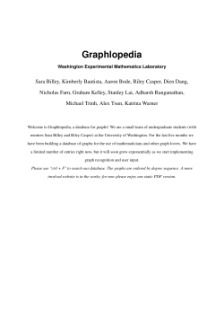 Graphlopedia Entries - University of Washington math department