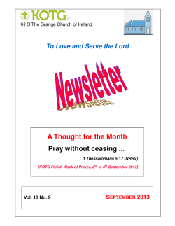 KOTG Newsletter 2013-09