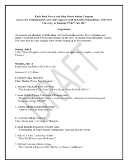 Programme Draft - Western Carolina University