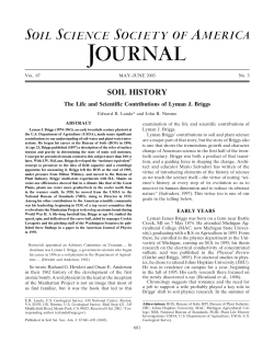 The life and Scientific Contributions of Lyman J. Briggs