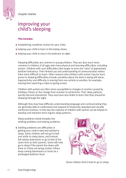 Improving your child`s sleeping