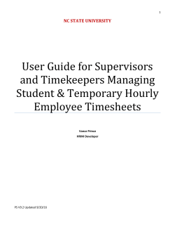 Supervisors and Timekeepers Managing Student