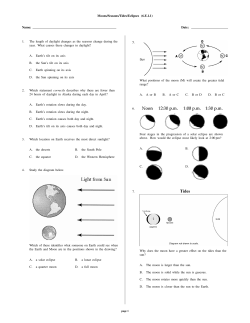 Moons/Seasons/Tides/Eclipses (6.E.1.1)