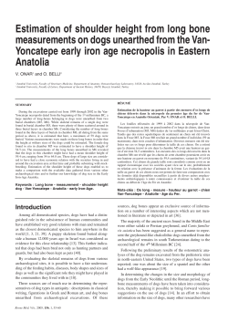 Estimation of shoulder height from long bone measurements on