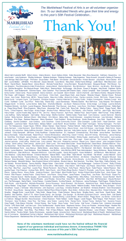 tion. To our dedicated friends who gave their time and energy to t