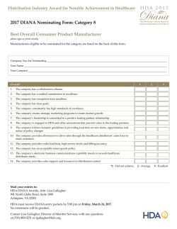 Best Overall Consumer Product Manufacturer 2017 DIANA
