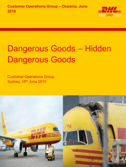 Dangerous Goods &ndash; Little Known Facts