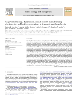 Grapevine (Vitis spp.) dynamics in association with manual
