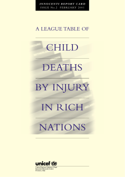 child deaths by injury in rich nations