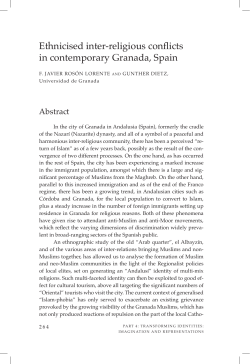 Ethnicised inter-religious conflicts in contemporary Granada, Spain