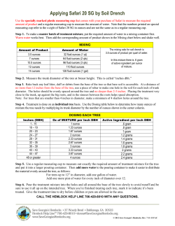 Applying Safari 20 SG by Soil Drench