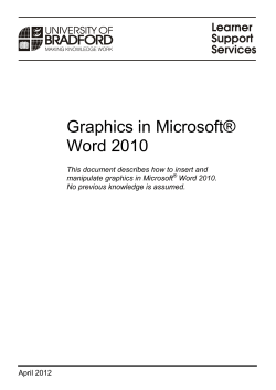 Graphics in Microsoft Word 2010