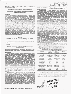 Polymerization of trialkoxysilanes. Effect of the organic