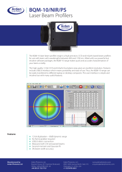 BQM-10/NIR/PS Laser Beam Profilers