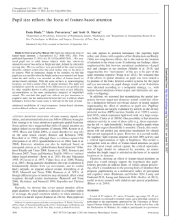 Pupil size reflects the focus of feature