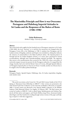 Portuguese and Habsburg Imperial Attitudes in