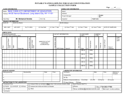Potable Water Sampling for Lead Concentration - opt