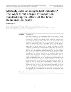 Mortality rates or sociomedical indicators?