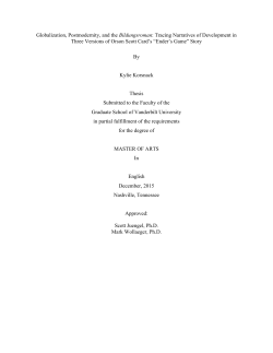 Globalization, Postmodernity, and the Bildungsroman
