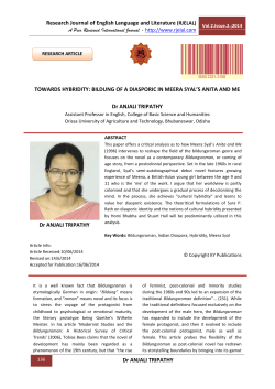 Dr ANJALI TRIPATHY TOWARDS HYBRIDITY