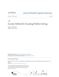 Socratic Method for Teaching Problem Solving