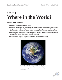 Unit 1 Where in the World?