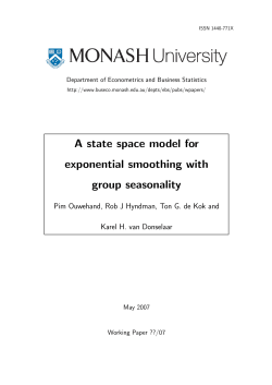 A state space model for exponential smoothing