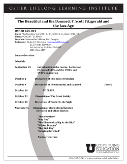The Beautiful and the Damned: F. Scott Fitzgerald and the Jazz Age