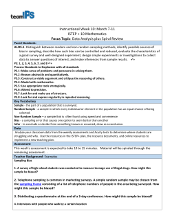 Instructional Week 10: March 7-11 ISTEP + 10 Mathematics Focus