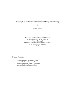 Looking Back: Medieval French Romance and the
