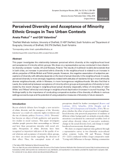 Perceived Diversity and Acceptance of Minority Ethnic Groups in
