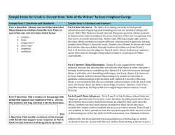Grade 6 ELA Sample Question 5