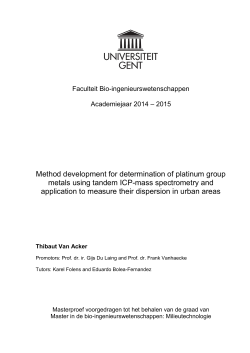 Method development for determination of platinum group metals