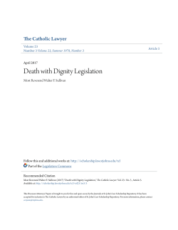Death with Dignity Legislation - St. John`s Law Scholarship Repository