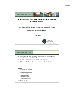 Understanding the Rural Community