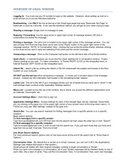 OVERVIEW OF GMAIL WINDOW