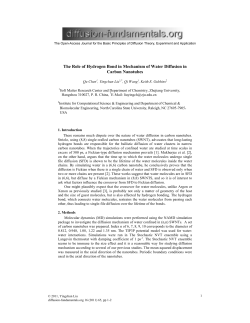 The Role of Hydrogen Bond in Mechanism of Water Diffusion in