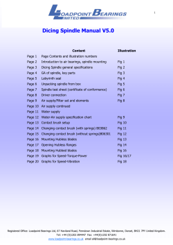 Dicing spindle operation manual