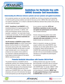 Herbicide Use Guidelines for Counter 20G
