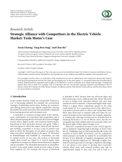 Strategic Alliance with Competitors in the Electric Vehicle Market