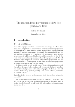 The independence polynomial of claw free