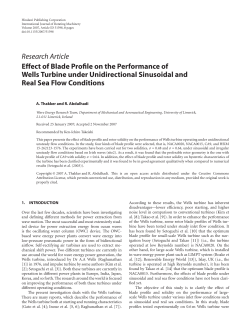Effect of Blade Profile on the Performance of Wells Turbine under