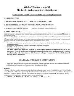 Global Studies A and B Syllabus