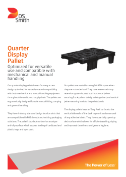 Quarter Display Pallet