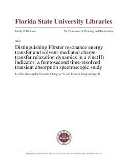 Distinguishing F&Atilde;&para;rster resonance energy transfer and solvent