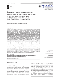 Reaching an entrepreneurial management system of amoebas. A