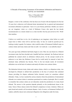 A Decade of Increasing Awareness of Investment Arbitration and
