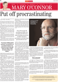 Put off procrastinating - Galway Counselling Studies