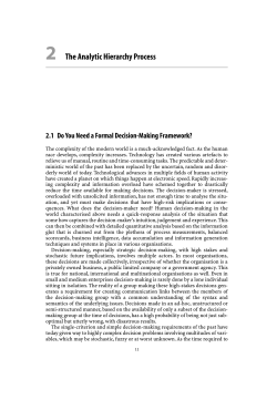 2 The Analytic Hierarchy Process