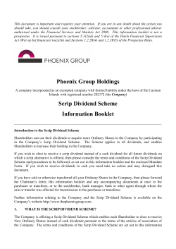 Phoenix Scrip Dividend Scheme Circular _4_